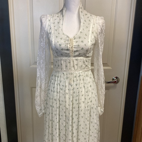 Gunne Sax RARE 70’s Cotton blend Vintage dress size 6, fits like 4 made in USA - Picture 5 of 16